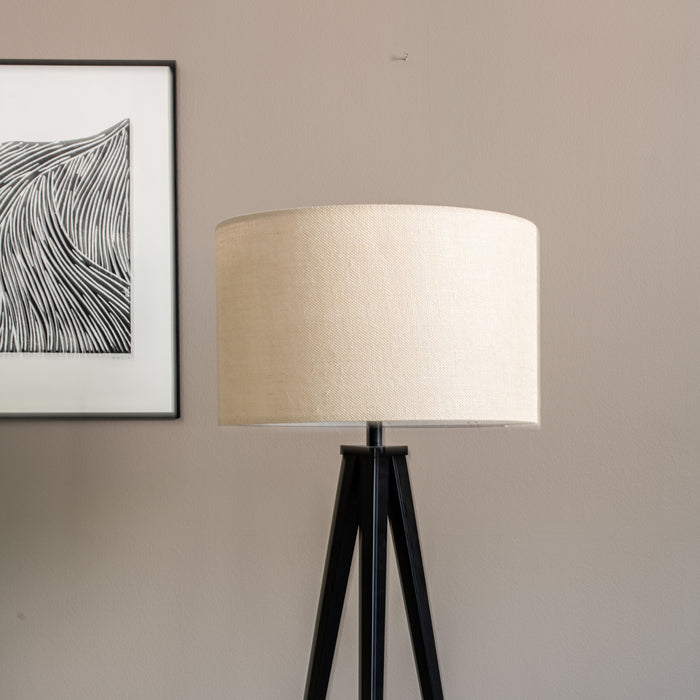 Zuiver Tripod Vloerlamp - Zwart / Beige