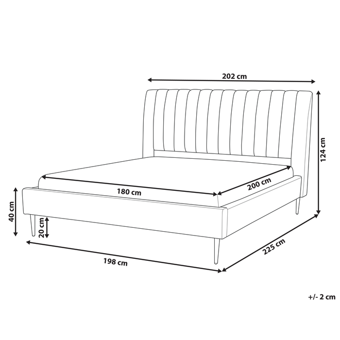 Beliani-MARVILLE -Tweepersoonsbed-Smaragdgroen-180 x 200 cm-Fluweel