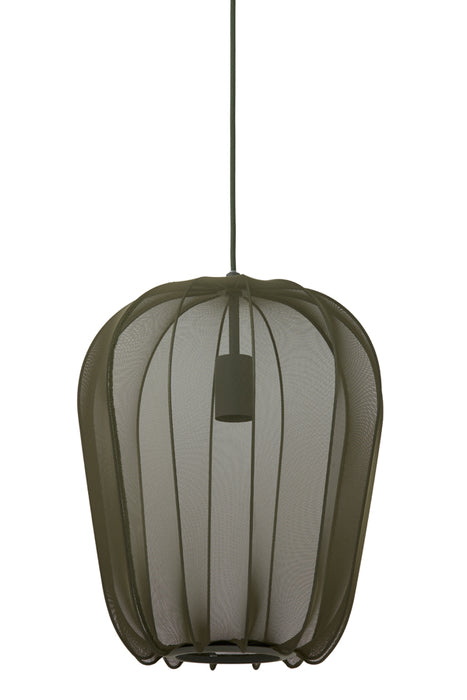 Light & Living Plumeria Hanglamp - M - H 40 x Ø 34 cm - Donkergroen