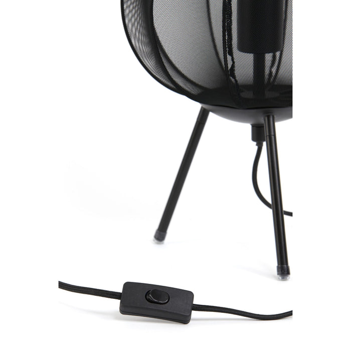 Light & Living Plumeria Tafellamp - H 45 x Ø 25 cm - Zwart