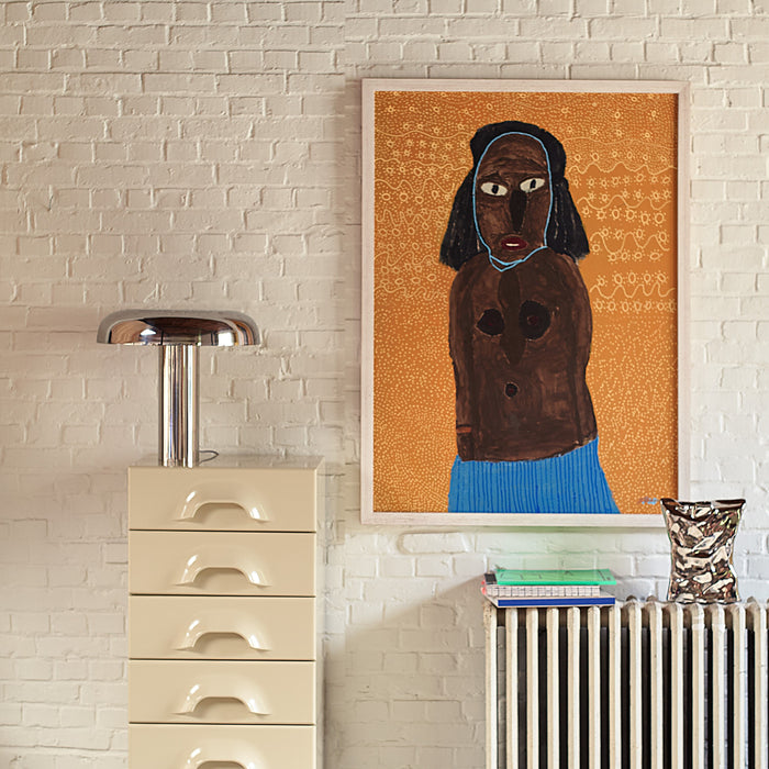 HKliving Mushroom Tafellamp H 38 cm - Chrome