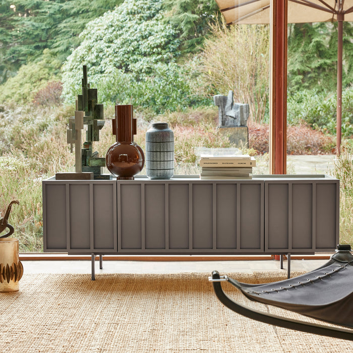 HKliving Ceramic Vaas - Maat L - Espresso