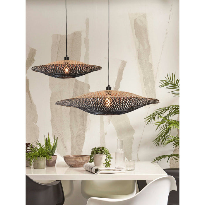 GOOD&MOJO Kalimantan Hanglamp Plat - Ø87cm - Zwart