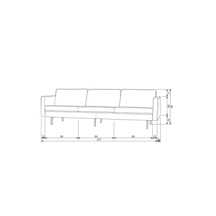 WOOOD Rodeo 3-zitsbank - Velvet - Khaki