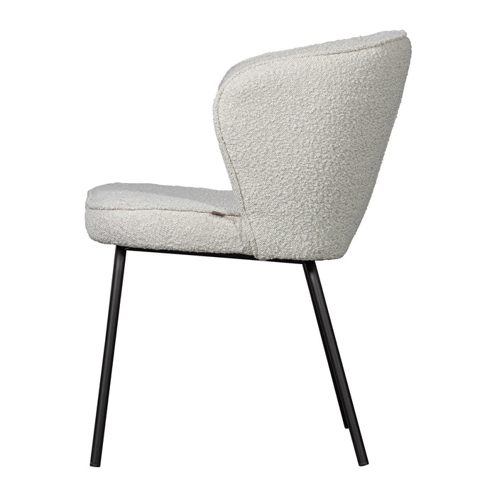 WOOOD Admit Eetkamerstoel - Bouclé Naturel