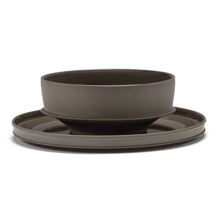 SERAX - Kelly Wearstler - Dune Dinerbord Ø 28 cm - Slate - Set van 2