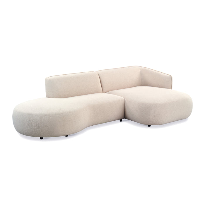 by fonQ Soft Ottomane Bank Links - Bouclé - Crème