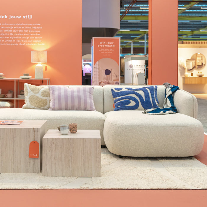 by fonQ Soft Ottomane Bank Links - Bouclé - Crème