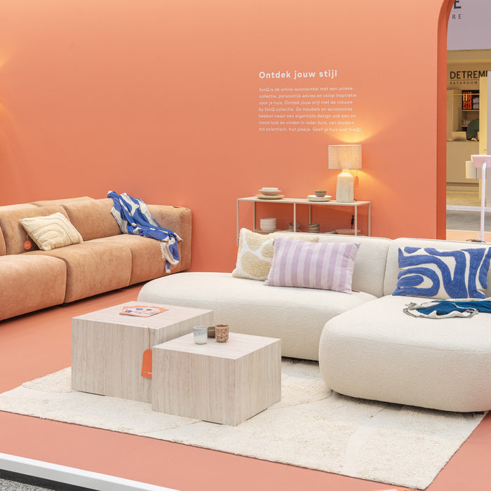 by fonQ Soft Ottomane Bank Links - Bouclé - Crème