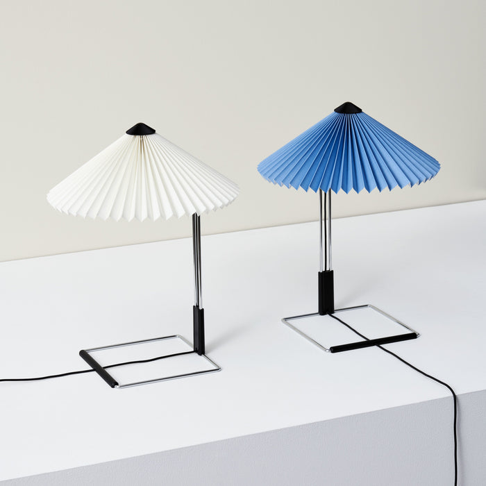 HAY Matin Tafellamp Mirror Base H 38 cm - Wit