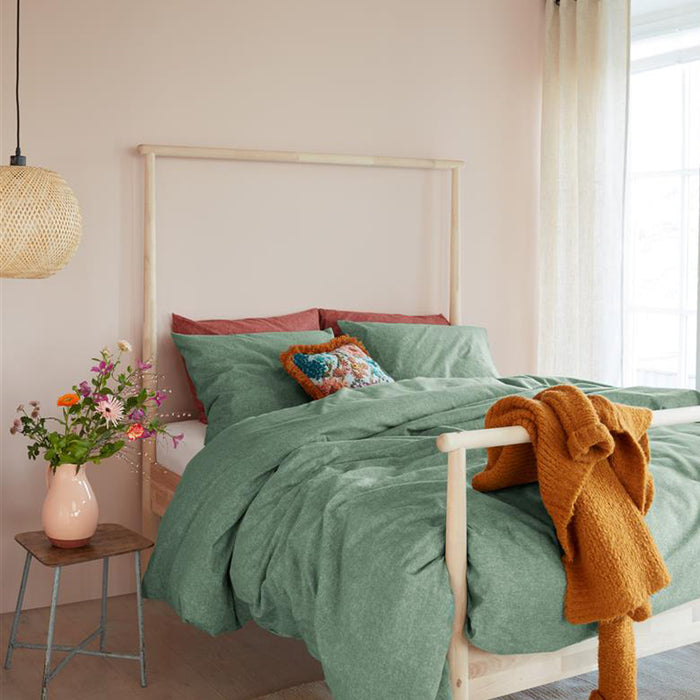 Beddinghouse Frost Dekbedovertrek 140 x 200/220 cm - Grijsgroen