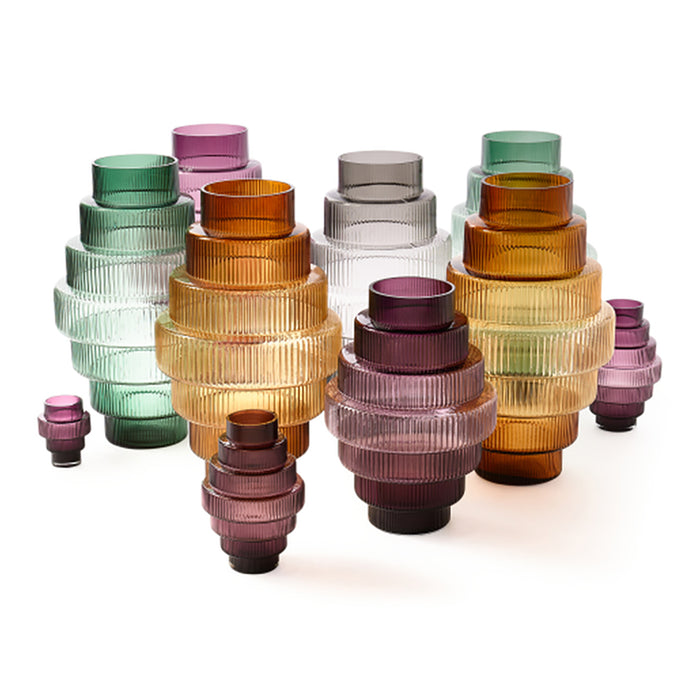 POLSPOTTEN Steps Waxinelichthouder - Amber