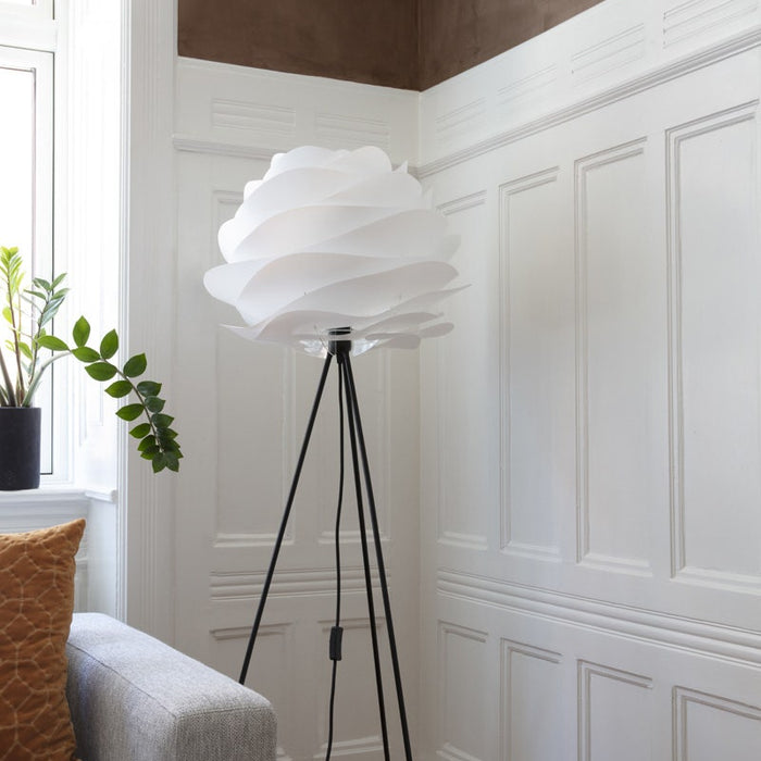 Umage Carmina Medium vloerlamp white - met vloer tripod zwart - Ø 48