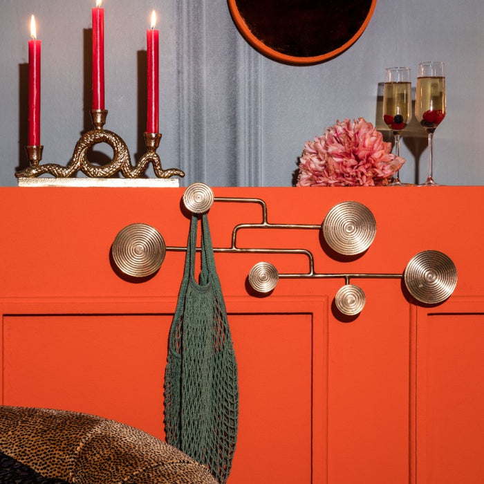 BOLD MONKEY Wall Coat Rack Hypnotising Brass