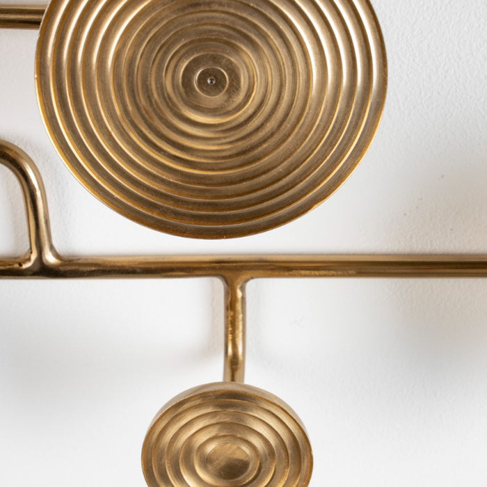 BOLD MONKEY Wall Coat Rack Hypnotising Brass