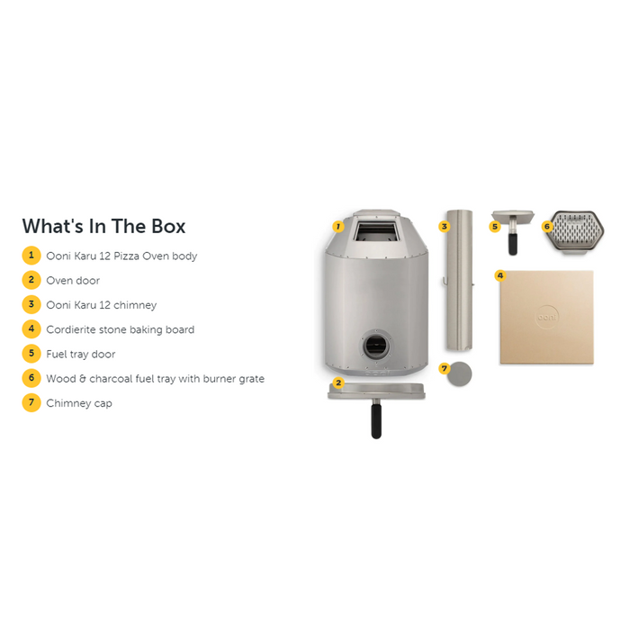 Ooni Pizzaoven Karu voor Pizza's tot Ø 30 cm - Hout/Houtskool Gestookt
