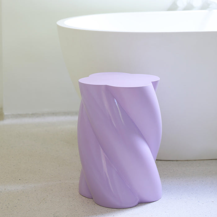&k amsterdam Pillar Marshmallow Bijzettafel H 40 cm - Lila