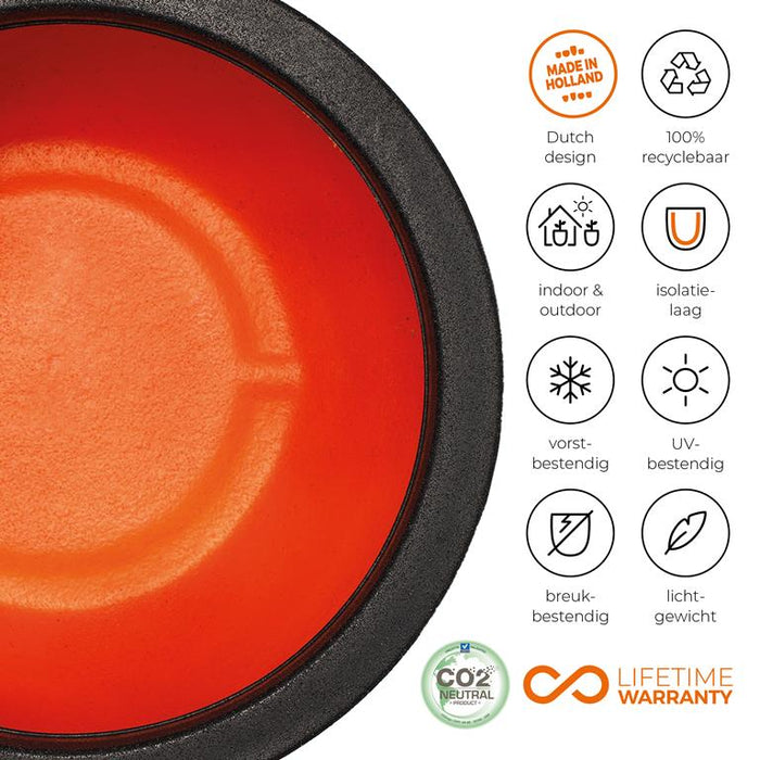 Capi Europe Nature Rib Vierkant Bloempot 30 x 30 cm