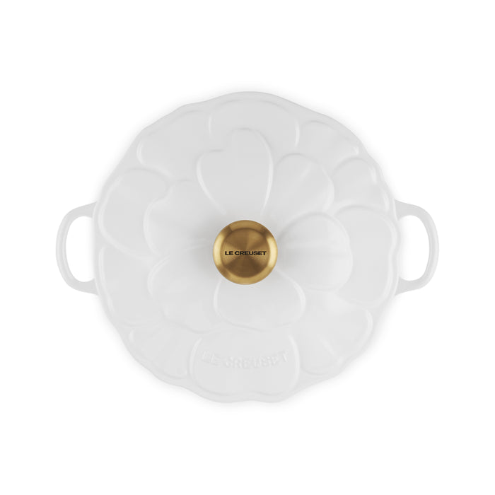 Le Creuset Campagnard Braad/Stoofpan Ø 26 cm - Bloesem - Wit