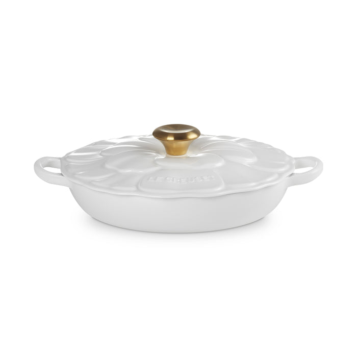 Le Creuset Campagnard Braad/Stoofpan Ø 26 cm - Bloesem - Wit