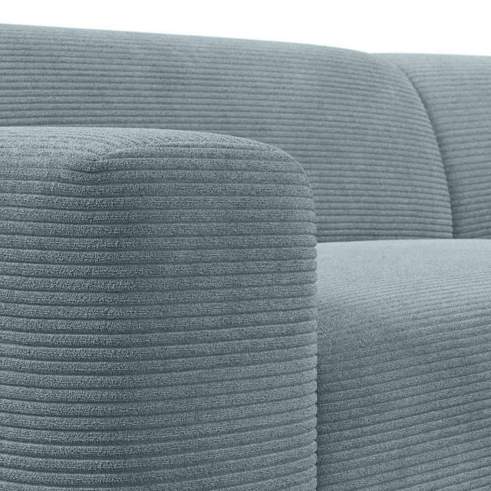 NADUVI Collection Nina Big Hoekbank Links - Ribstof - Grijsblauw