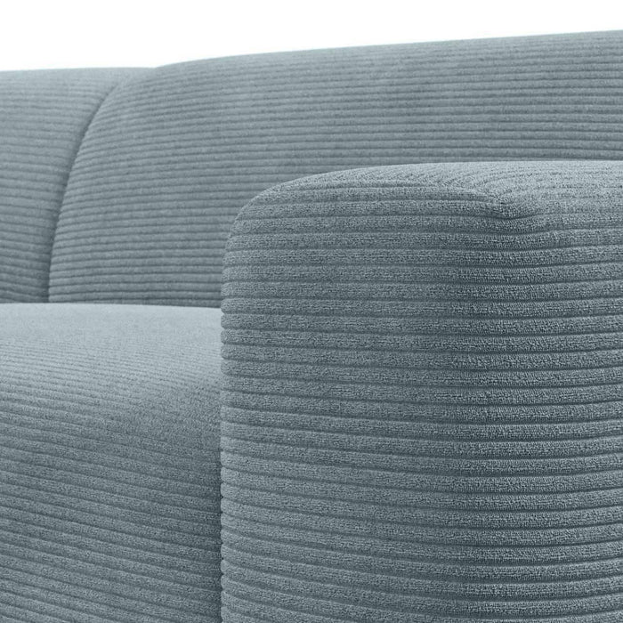 NADUVI Collection Nina Big Hoekbank Rechts - Ribstof - Grijsblauw