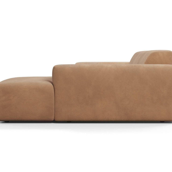 NADUVI Collection Nina Hoekbank Rechts - Velvet - Camel bruin