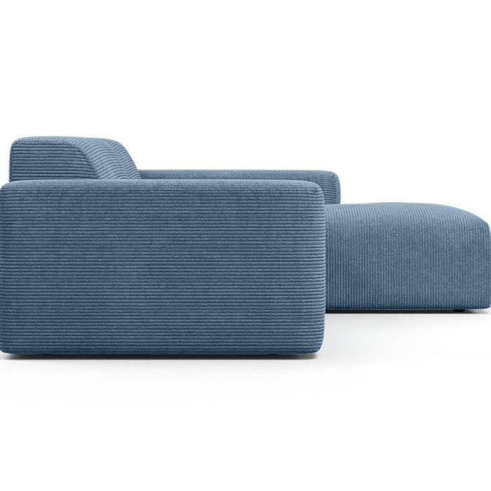 NADUVI Collection Nina Hoekbank Rechts - Ribstof - Hemelsblauw