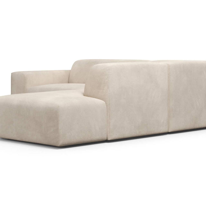 NADUVI Collection Nina Big Hoekbank Rechts - Velvet - Beige