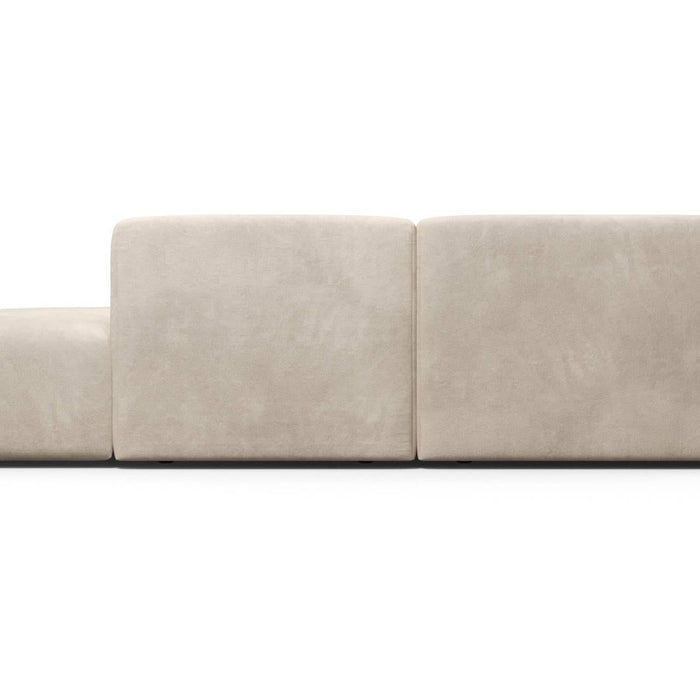 NADUVI Collection Nina Big Hoekbank Rechts - Velvet - Beige