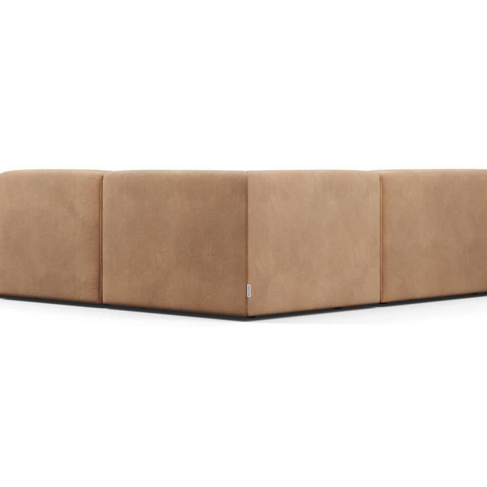 NADUVI Collection Nina Big Hoekbank Rechts - Velvet - Camel bruin