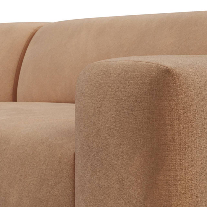 NADUVI Collection Nina Big Hoekbank Rechts - Velvet - Camel bruin