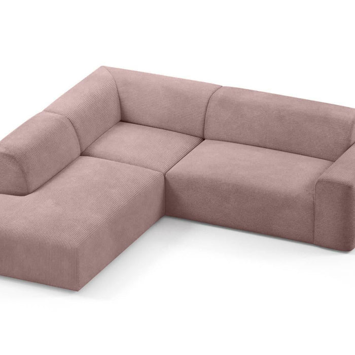 NADUVI Collection Nina Big Hoekbank Links - Ribstof - Lila