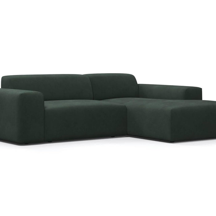 NADUVI Collection Nina Hoekbank Rechts - Velvet - Donkergroen