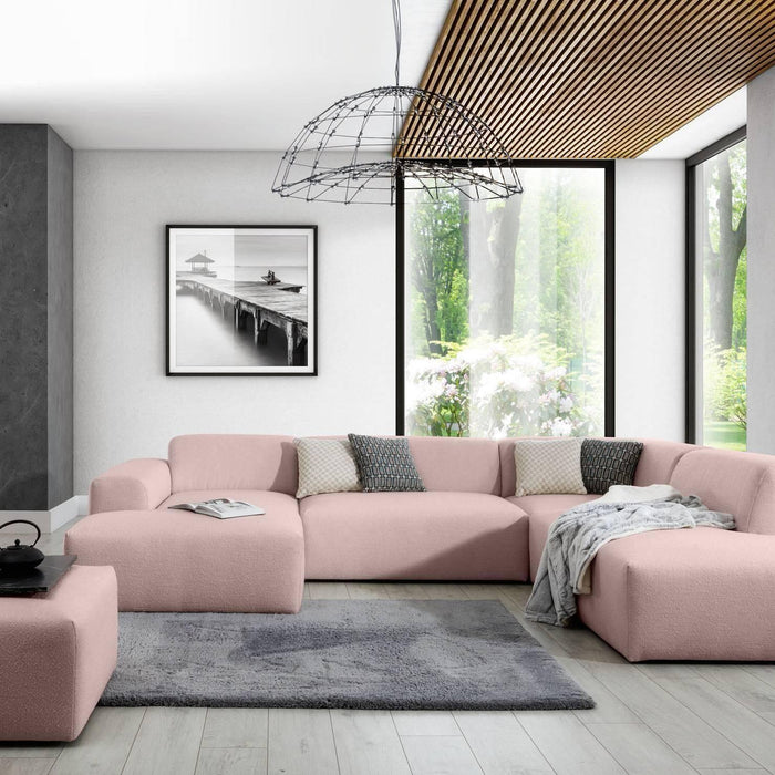 NADUVI Collection Nina U-bank Rechts - Ribstof - Lila