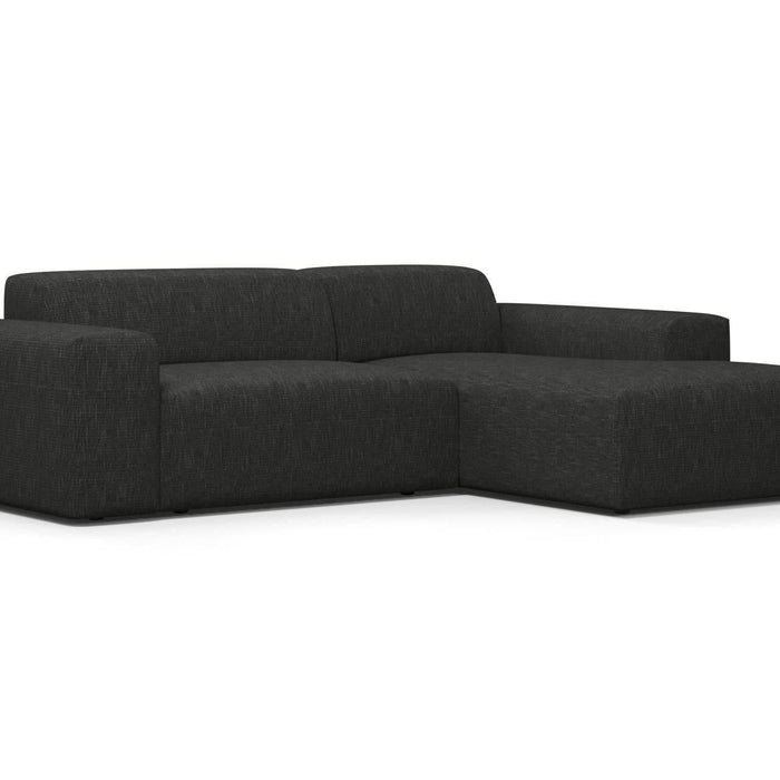 NADUVI Collection Nina Hoekbank Rechts - Linnen - Antraciet