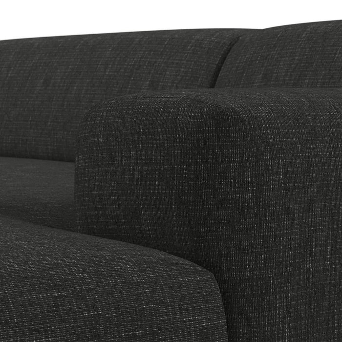 NADUVI Collection Nina Hoekbank Rechts - Linnen - Antraciet