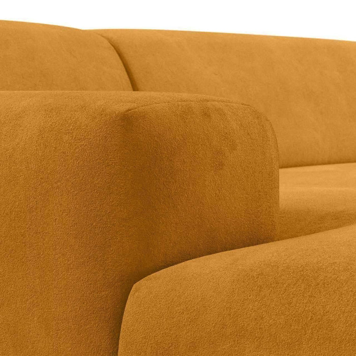 NADUVI Collection Nina Hoekbank Links - Velvet - Mosterdgeel