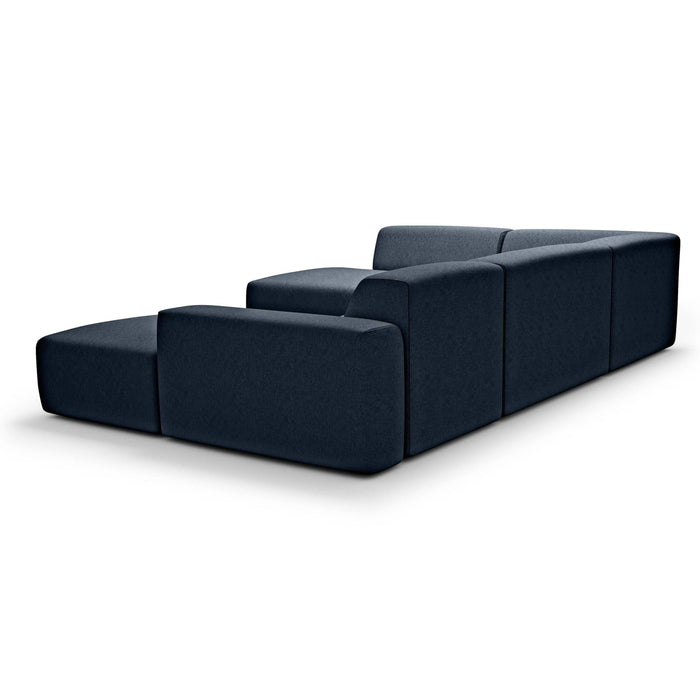 NADUVI Collection Nina U-bank Links - Ribstof - Blauw