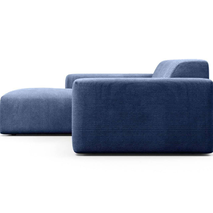 NADUVI Collection Nina Hoekbank Links - Ribstof - Donkerblauw