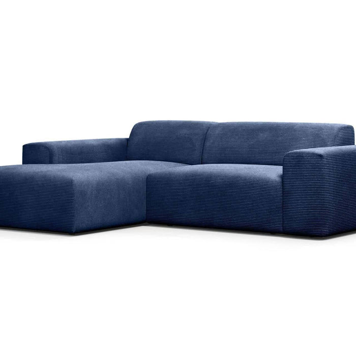 NADUVI Collection Nina Hoekbank Links - Ribstof - Donkerblauw