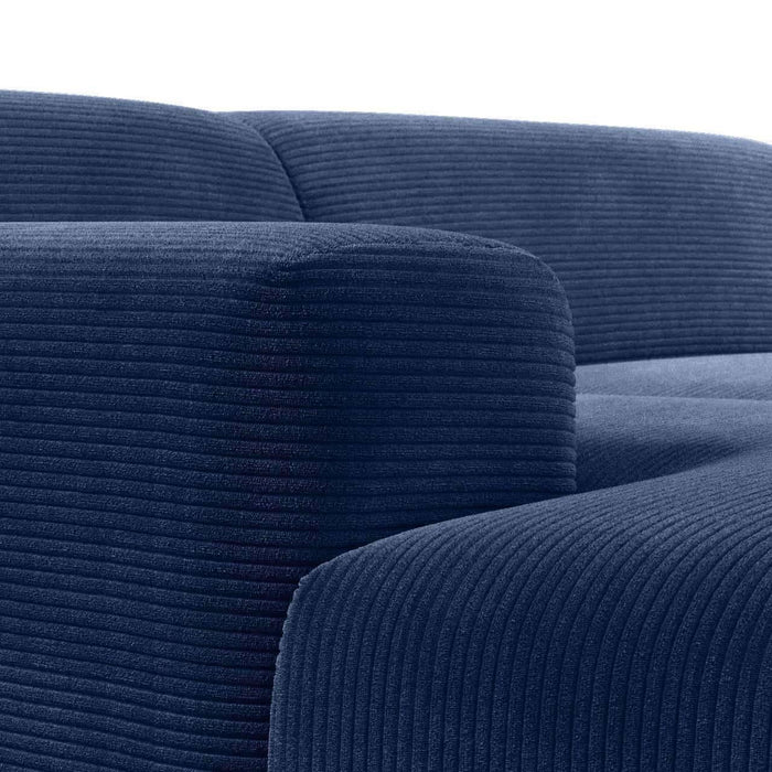 NADUVI Collection Nina Hoekbank Links - Ribstof - Donkerblauw