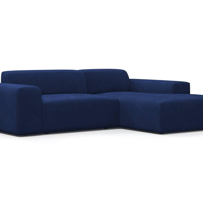 NADUVI Collection Nina Hoekbank Rechts - Velvet - Blauw