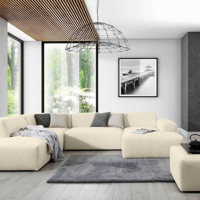 NADUVI Collection Nina U-bank Links - Ribstof - Crème