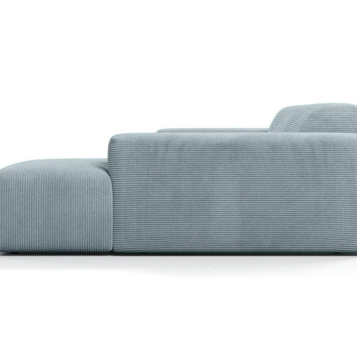 NADUVI Collection Nina Hoekbank Rechts - Ribstof - Grijsblauw