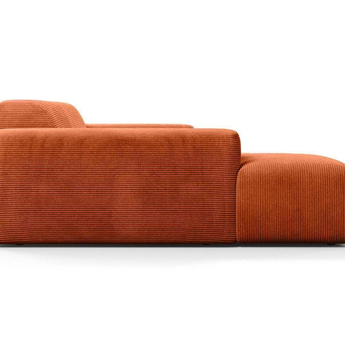 NADUVI Collection Nina Hoekbank Links - Ribstof - Terra Cotta