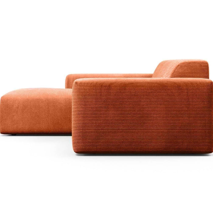 NADUVI Collection Nina Hoekbank Links - Ribstof - Terra Cotta