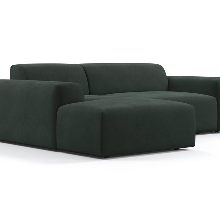 NADUVI Collection Nina Hoekbank Links - Velvet - Donkergroen
