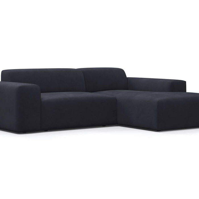 NADUVI Collection Nina Hoekbank Rechts - Velvet - Marineblauw