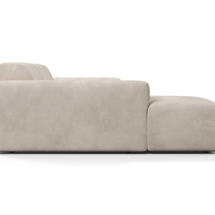 NADUVI Collection Nina Hoekbank Links - Velvet - Beige